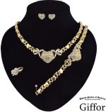 Giffor Jewellery Lady 14K Gold Filled Jewelry sets for Women Bracelets Necklaces With Earrings Gifts - Image 2